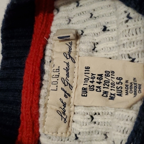 L.O.G.G H&M Navy Blue Kids Christmas Sweater 4-6Y - Picture 4 of 6